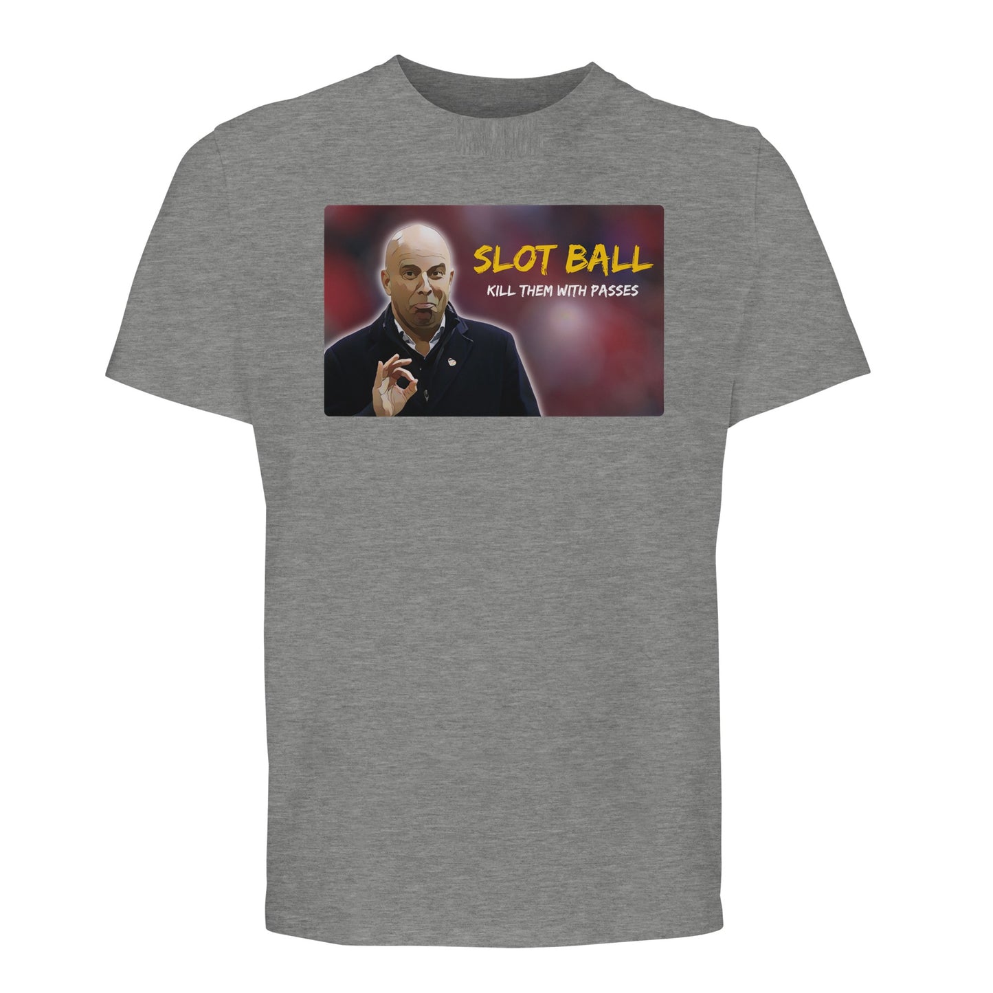 slot ball kill them with passes grey t-shirt
