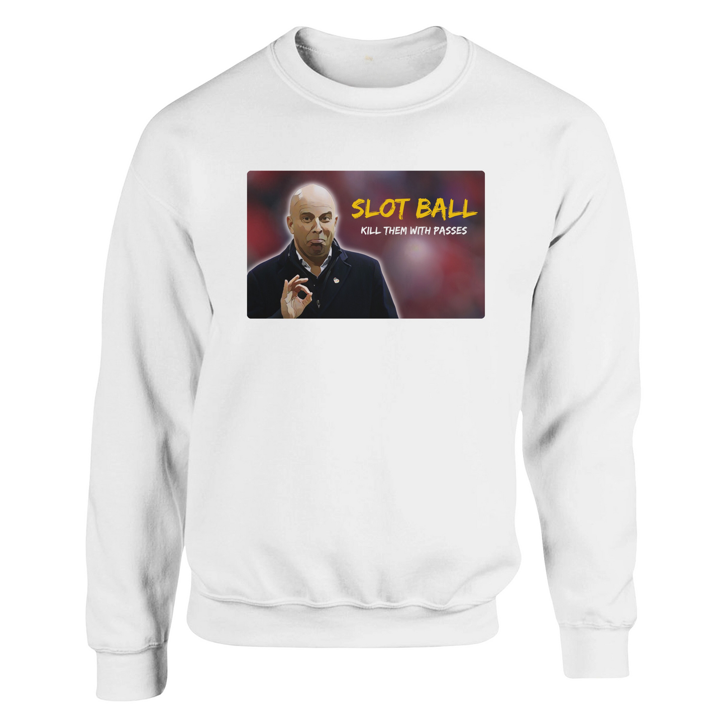 slot ball white sweatshirt