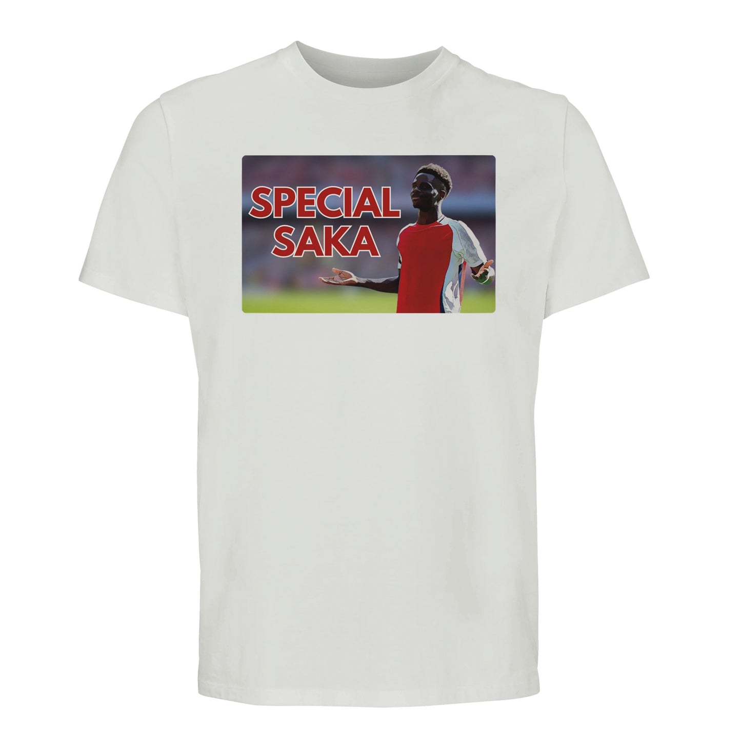 special saka white t-shirt