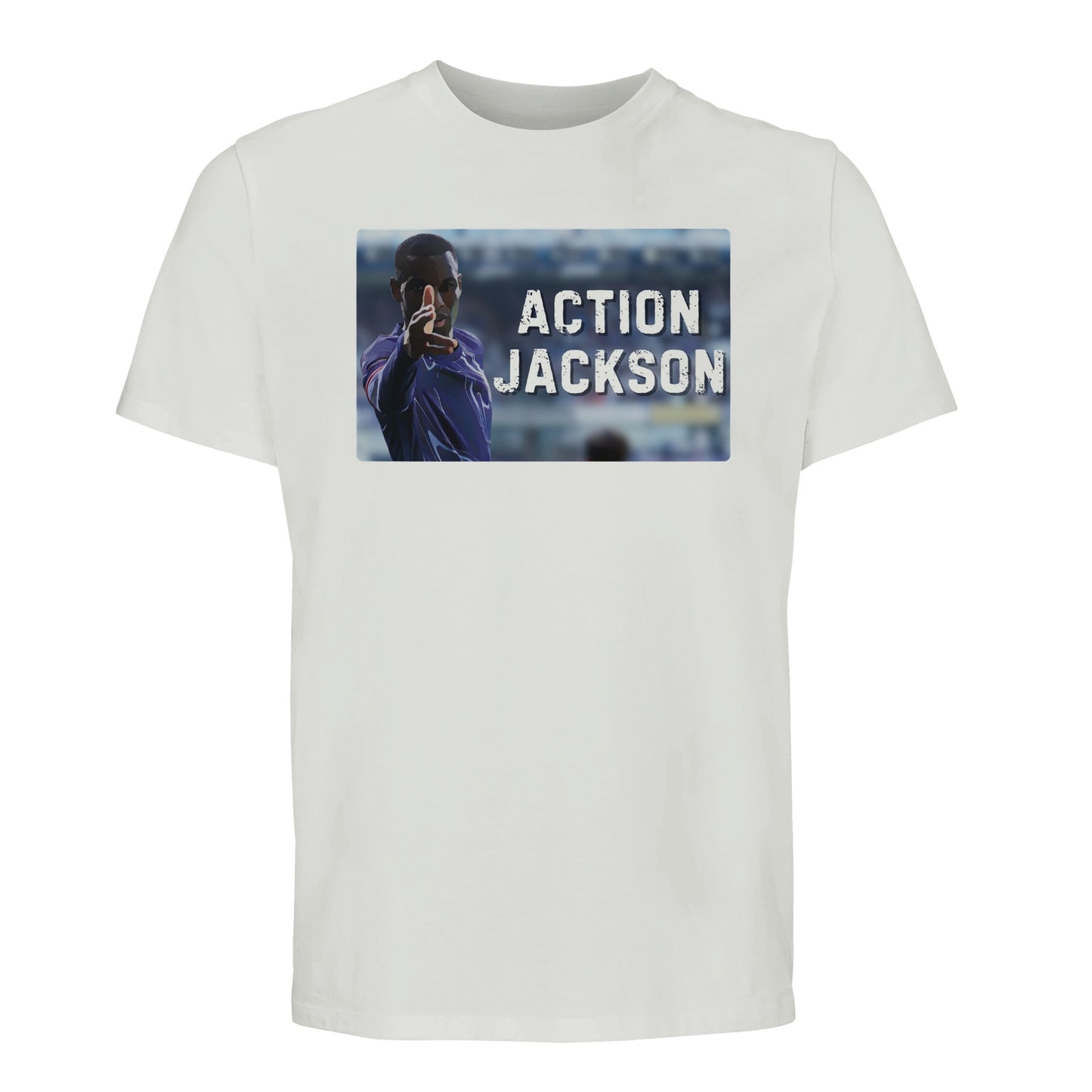 action jackson white t-shirt