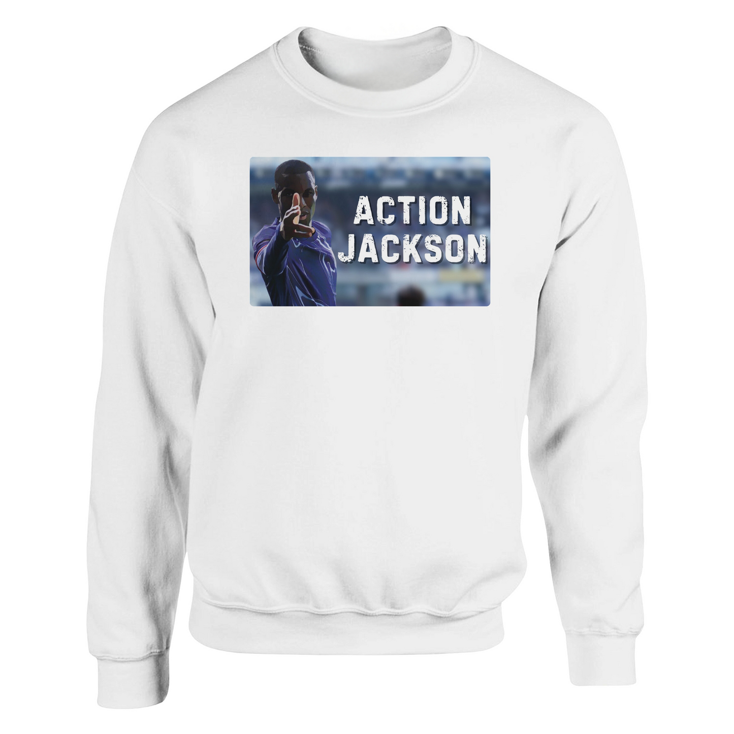 action jackson white sweatshirt