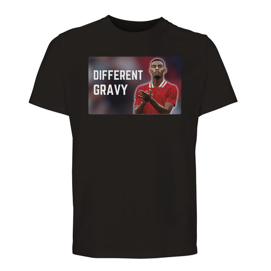 different gravy black t-shirt