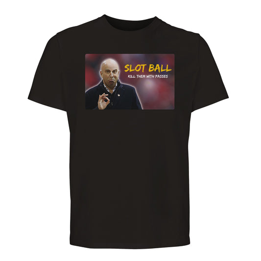 slot ball kill them with passes black t-shirt