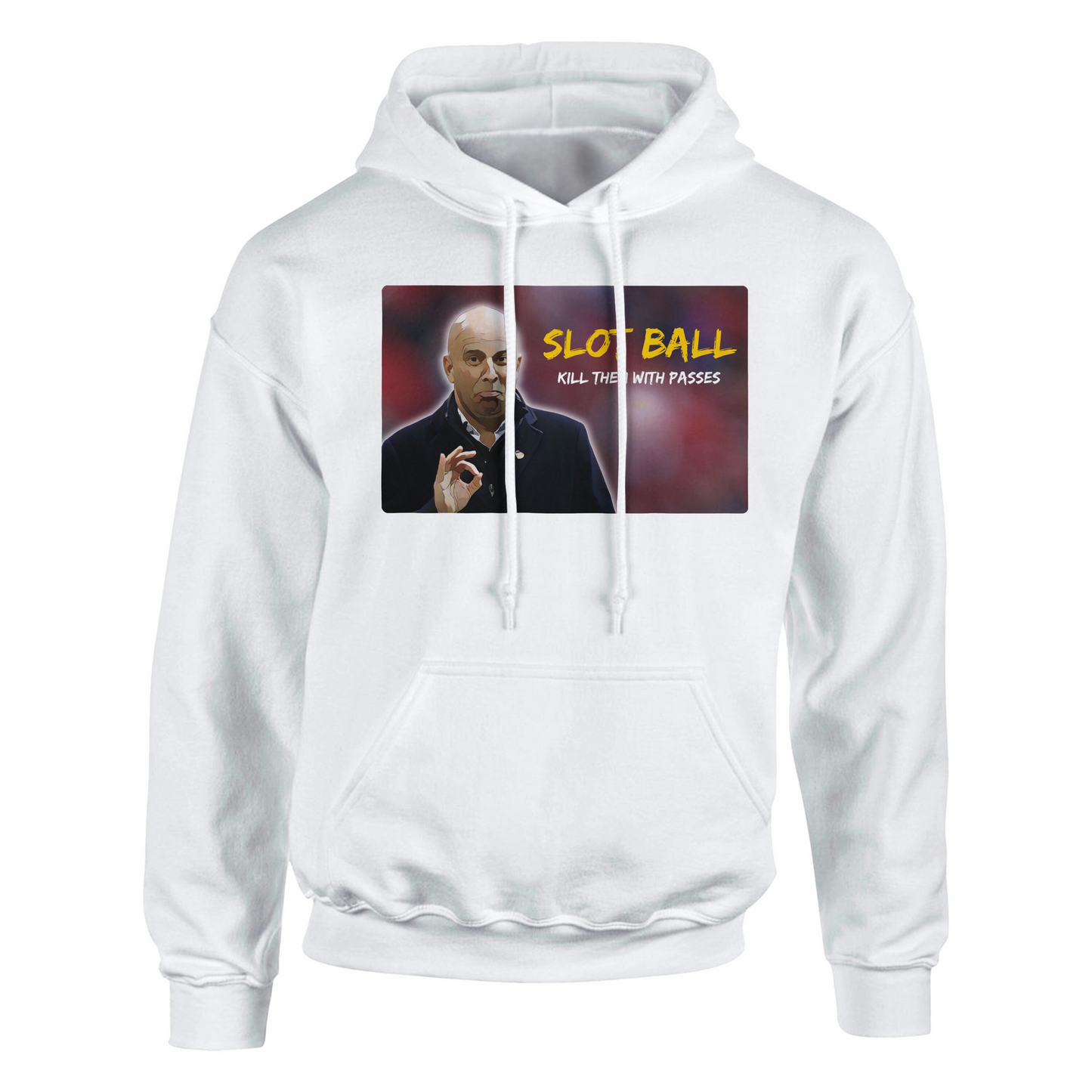 slot ball white hoodie