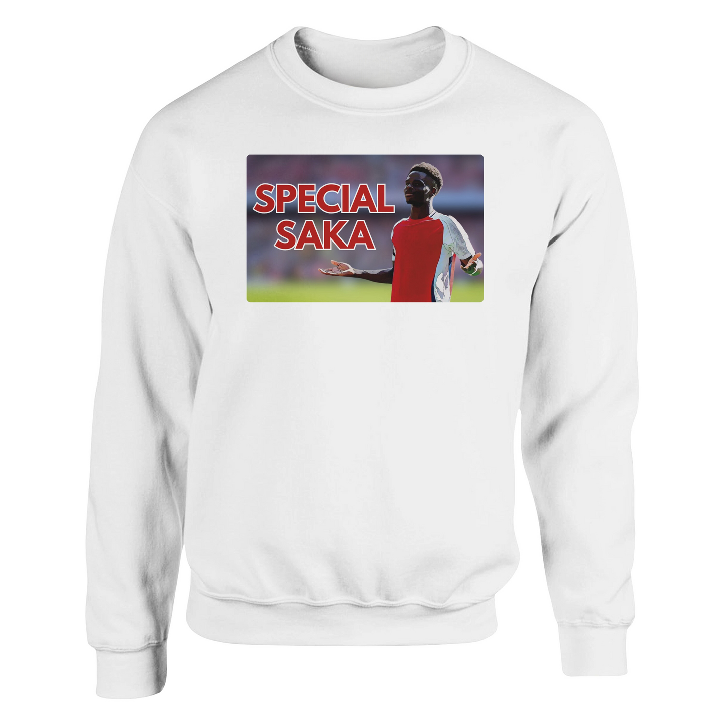 special saka white sweatshirt